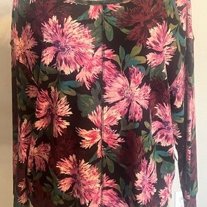 Westbound Pink and Green Floral Long Sleeve Tunic